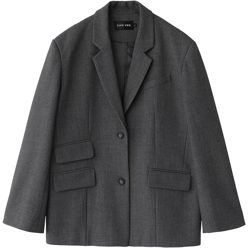 Women Blazer Coat Korean Casual Long Sleeved