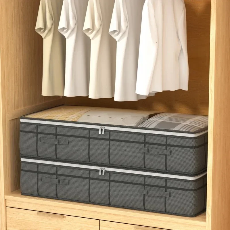 1PC Bedroom Dormitory Organizer Bag Large  Under Bed Foldable Quilt Clothes Storage Bag Doggy Bag Home Organization and Storage 5