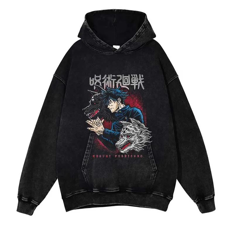 

Manga Sweatshirt Jujutsu Kaisen Print Men's Pullover Anime Casual Fashion Streetwear Oversized Loose Unisex Hoodie Sweatshirts