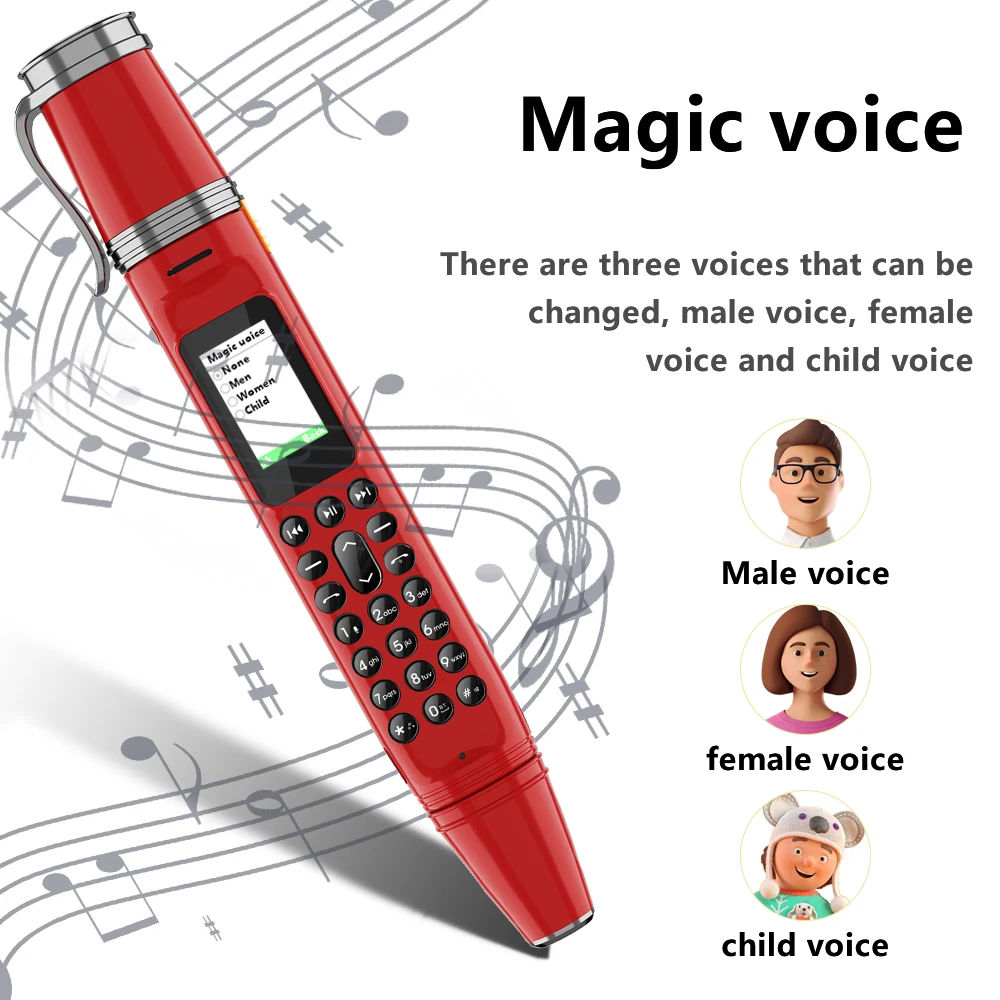 SERVO K07 Plus mini Mobile Phone Pen Dual SIM Camera Fan Bluetooth Dialer Radio Recorder Magic Voice Cellphone Long standby time 4