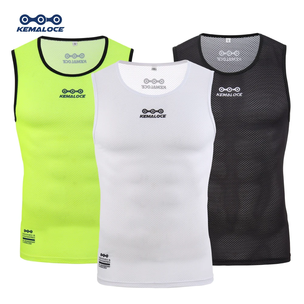 KEMALOCE-Cycling-Base-Layer-Sleevess-Breathable-White-2023-Cool-Cycle ...