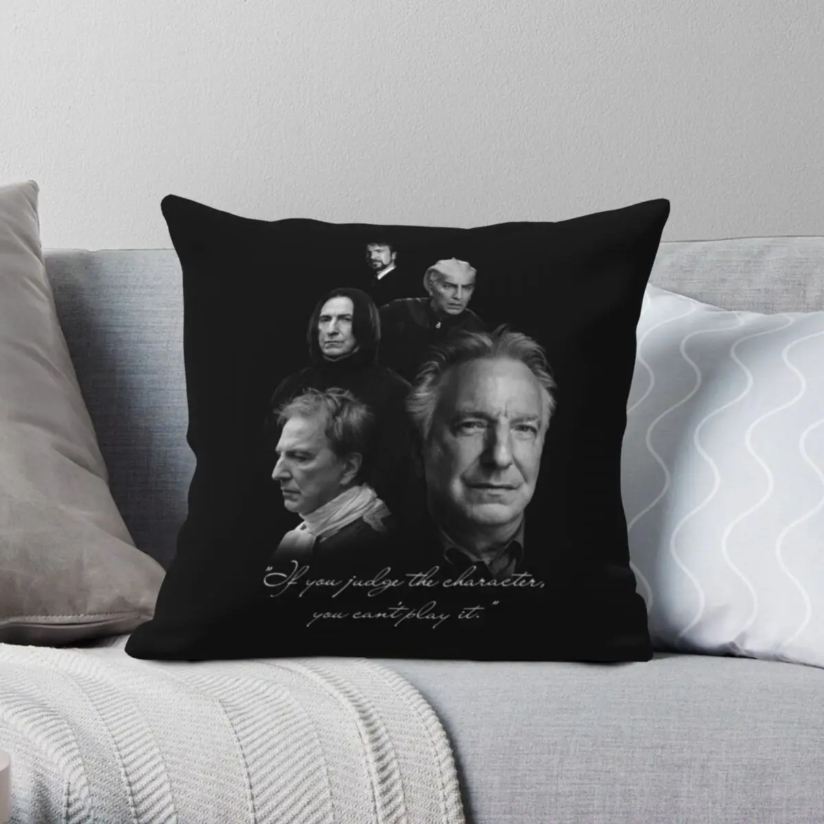 Квадратная подушка Alan Rickman чехол из полиэстера льна бархата креативная