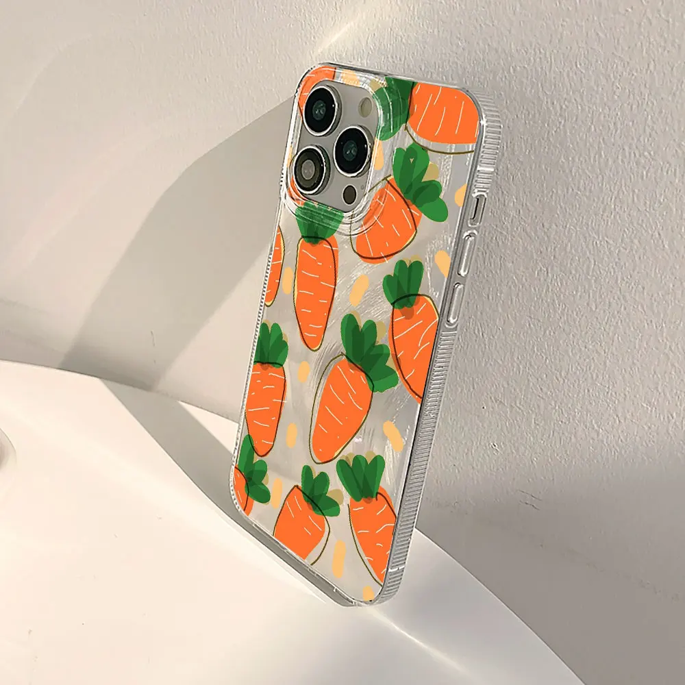Shockproof Cartoon Carrot TPU Phone Case Cover
