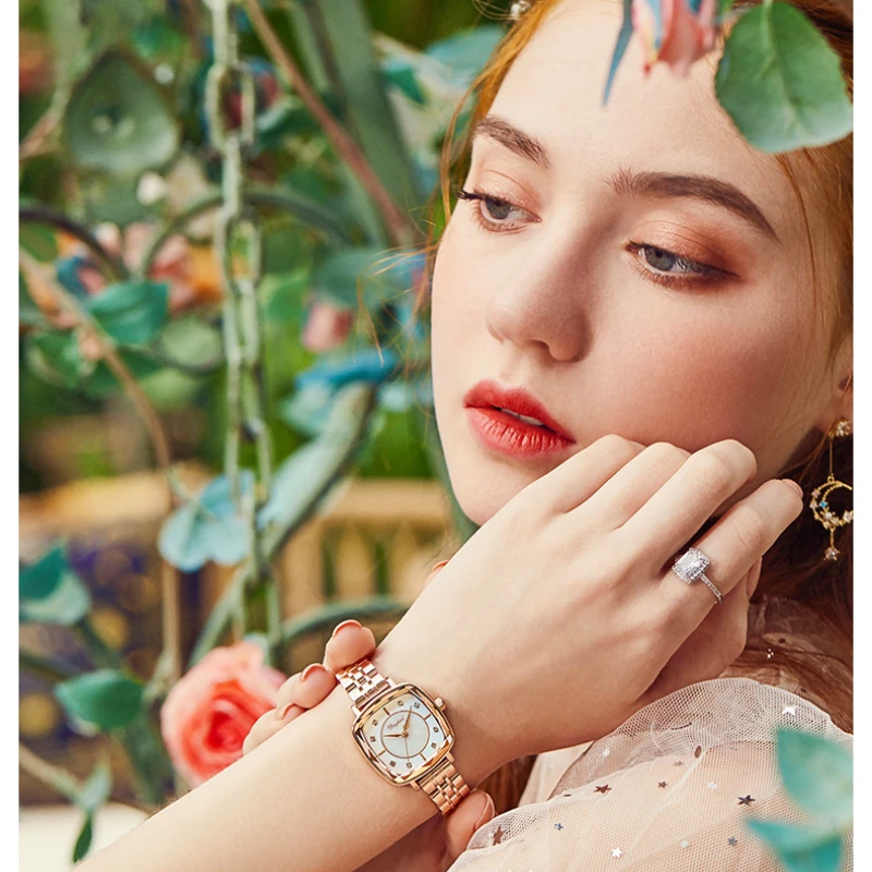 

High Quality Luxury Women Watch Stainless Steel Square Waterproof Quartz Ladies Wristwatches Dress Elegant Clocks Gift Reloj