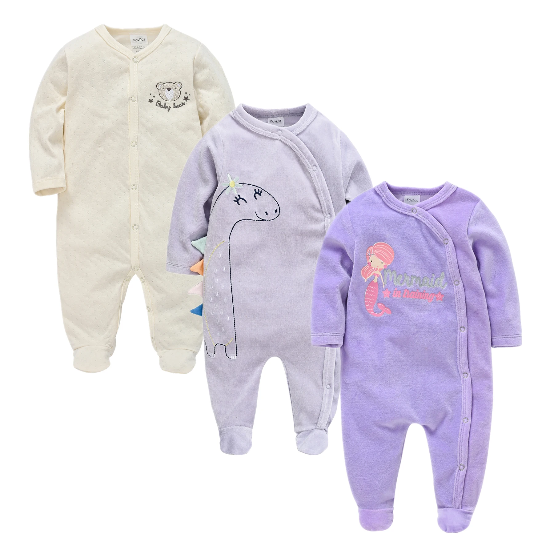 Newborn Baby Girl Pijamas Warm Winter Infant Cartoon Sleepsuit Fleece Romper Christmas Jumpsuit Soft Pajamas Clothes Newest