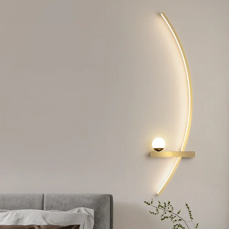 LED Wall Lamp Wall Light Led Light Nordic LED Wall Lamp Stripes Wall Sconce for Bedroom Bedside Living Room Study Stairs Home Decor Indoor Lighting Fixture Luster