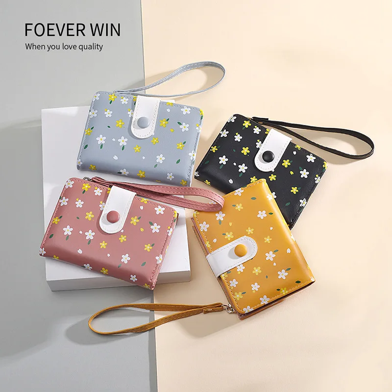 new women's wallet, short coin purse, women's fashion mini small wallet, card bag, multi-functional hammer bag wallet