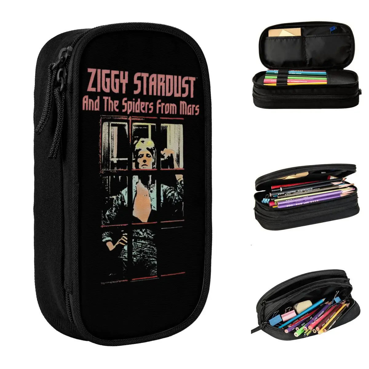 

Cute Ziggy From Mars Davids Bowies Pencil Cases Pencil Box Pen Box Girls Boys Large Storage Bag Students School Gifts Stationery