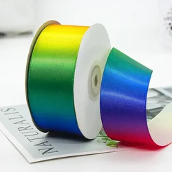 Rainbow High - Density Gradient Polyester Ribbon - 22 Meters of Colorful DIY Magic for Baking, Packaging, and Decorative Crafts (4cm rainbow)