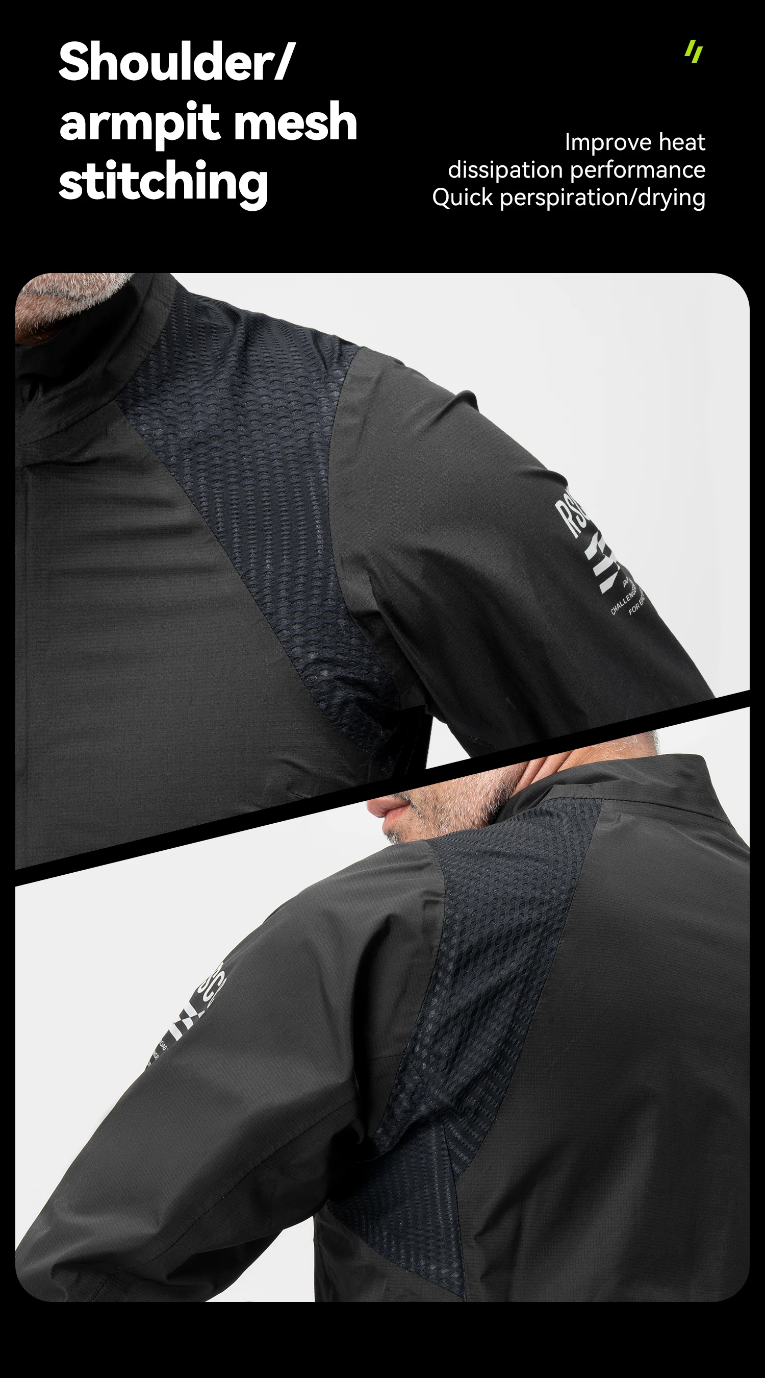 ROCKBROS Regenmantel, warm, wasserdicht, für den Außenbereich, schnell trocknend, atmungsaktiv, TPU-Laminierjacke, Wander- und Fahrradbekleidung – Detail 8