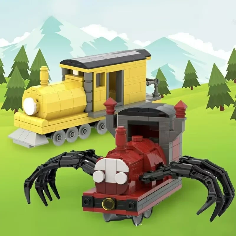 Moc choo-choo charlesed horror jogo aranha trem animal blocos de construção  definir desenhos animados monstro a vapor trens tijolos brinquedos  presentes do miúdo - AliExpress