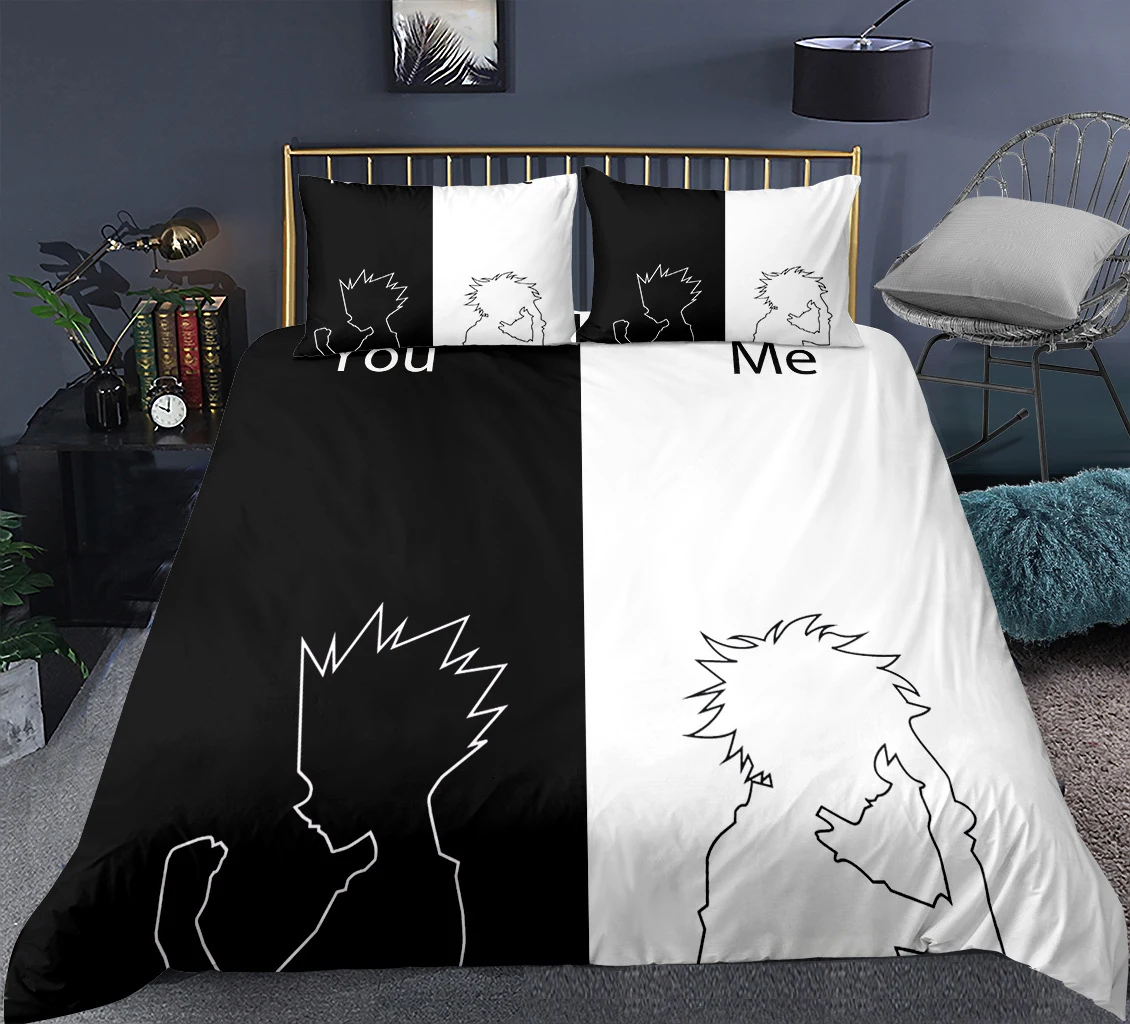 New Hunter X Hunter Bedding Set Single Twin Full Queen King Size Hunter X Hunter Bed Set Aldult Kid Bedroom Duvetcover Sets 003