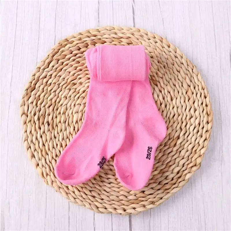 0-6 Years Baby Autumn Winter Tights Hot Baby Toddler Kid Girl Ribbed Stockings Cotton Warm Pantyhose Solid Candy Color Tight