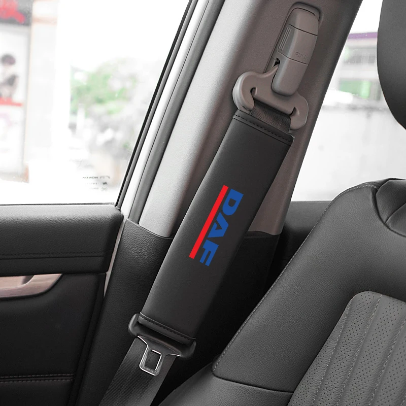 2pcs Car Seat Belt Cover Suede Seat Belt Shoulder Pad Leather for DAF 106xf 105 cf85 Truck lf van car interior accessories