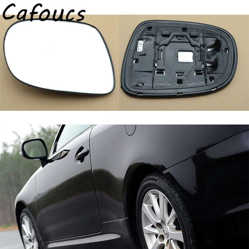 Cafoucs Side Rearview Mirror Glass Lens Heated For Lexus Es240 Es350