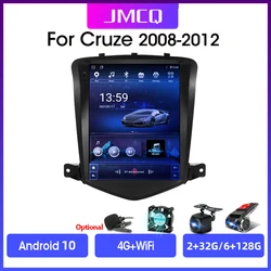 JMCQ – autoradio Android, Navigation GPS, lecteur multimédia vidéo, stéréo, 2din, pour voiture Chevrolet Cruze J300 (2008 – 2012), style Tesla 