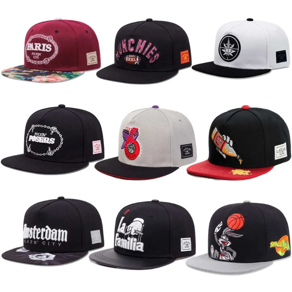 Fashion Embroidery Hip Hop Baseball Cap For Men Adjustable Snapback Outdoor Casual Sun Hats Personalized Hip-hop Hat Dad Caps