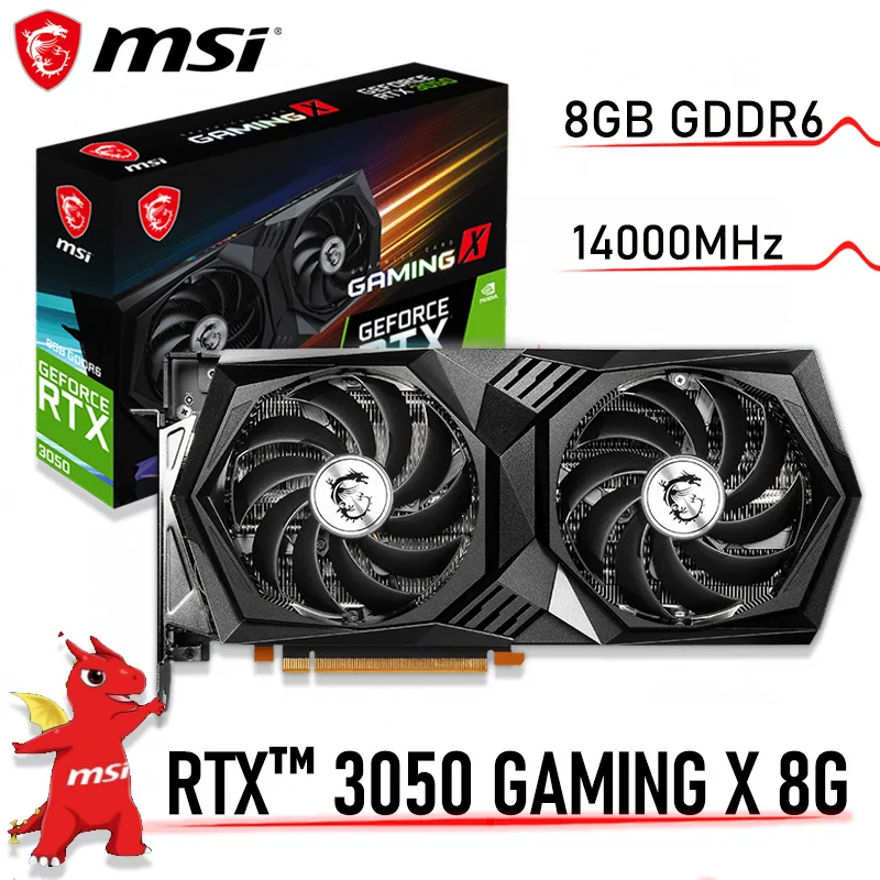 GDDR6 MSI RTX 3050 VENTUS 2X 8G OC Graphics GDDR6 128bit RTX 3050 Video Card RTX 3050 GPU Dual Fan RTX 3050 Graphics Card New graphics cards computer Graphics Cards