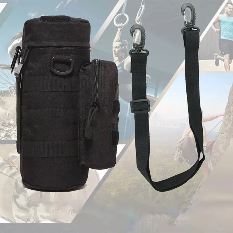 

1pc Adjustable Nylon Shoulder Belt Strap Outdoor Sports Tactical EDC Bags Messenger Water Bottle Bag Shoulder Belt Carry Strap