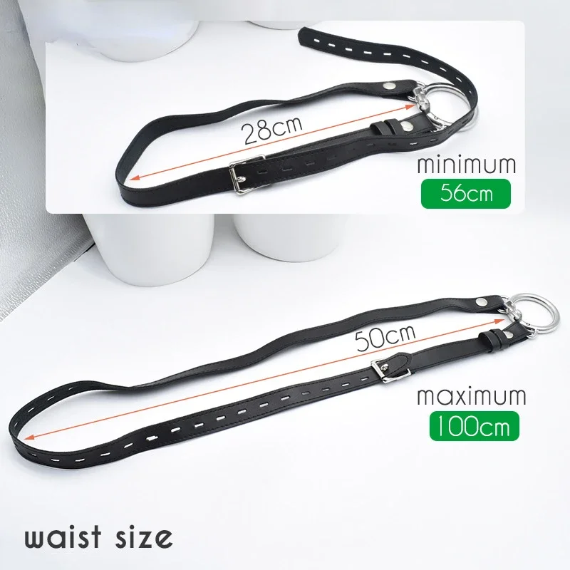 Chastity Cage PU Leather Anti-off Auxiliary Belt Anti-off Male Penis cage Adjustable Rope Chastity Lock Accessories sexyshop