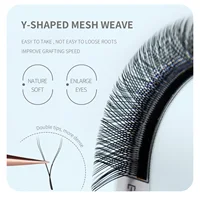 ANNAFRIS-Extensions de cils en forme YY, courbure C/D, double pointe, volume préfabriqué, tissé à la main, naturel, doux 3