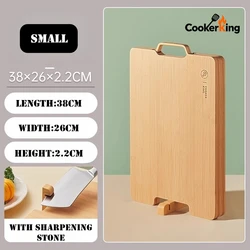 Versatile Bamboo Cutting Board with Built - In Sharpening Stone (Small - 38cm)