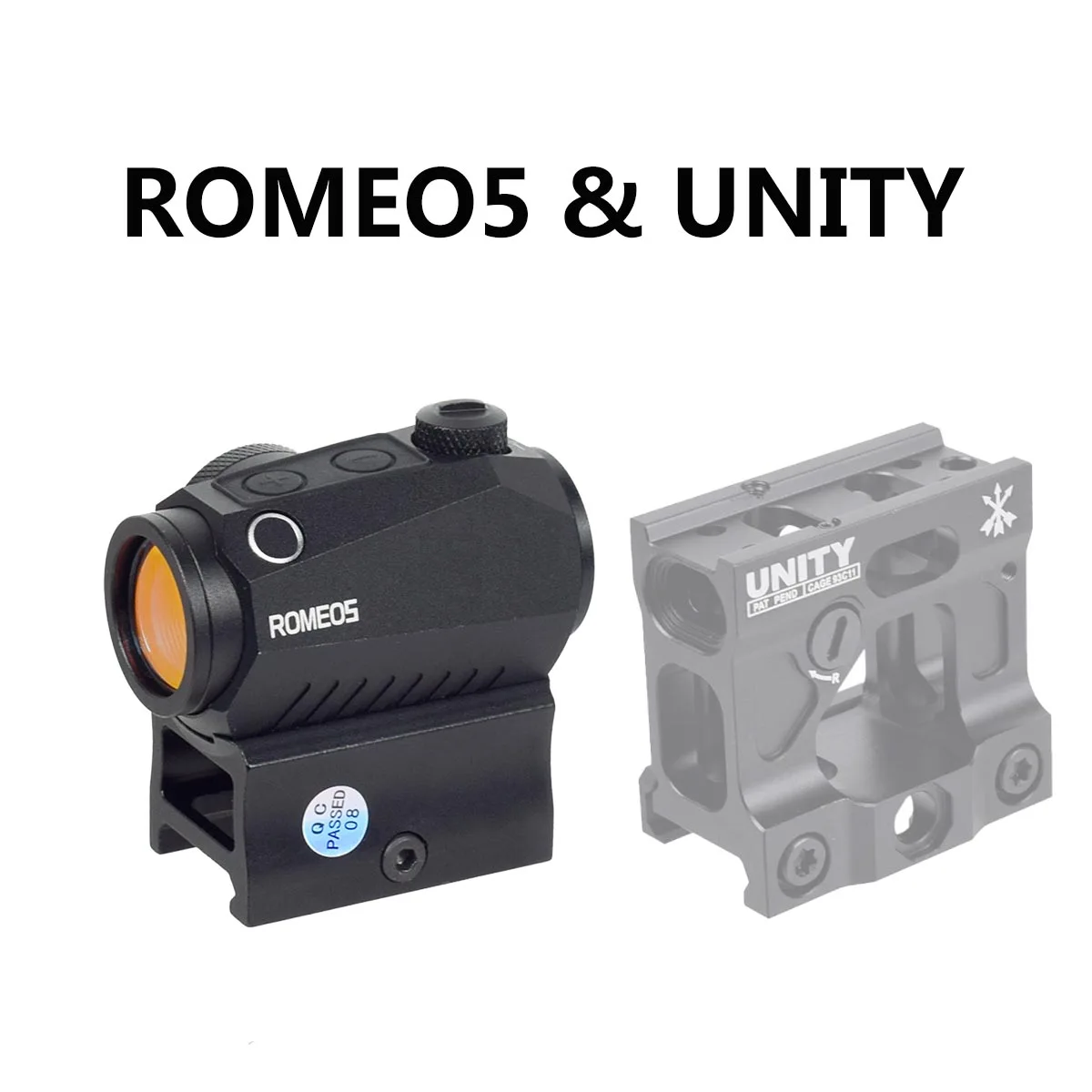 

Tactical ROMEO5 Red Dot Sight Holographic Reflex Compact 2 MOA Riflescope Hunting Scope With UNITY Fast Riser Mount