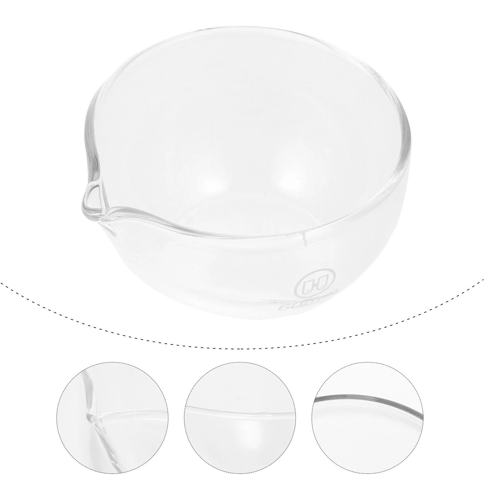 

Evaporating Dish Bowl Round Basins Petri Dishes with Spout Laboratory Tool Container Glass Square