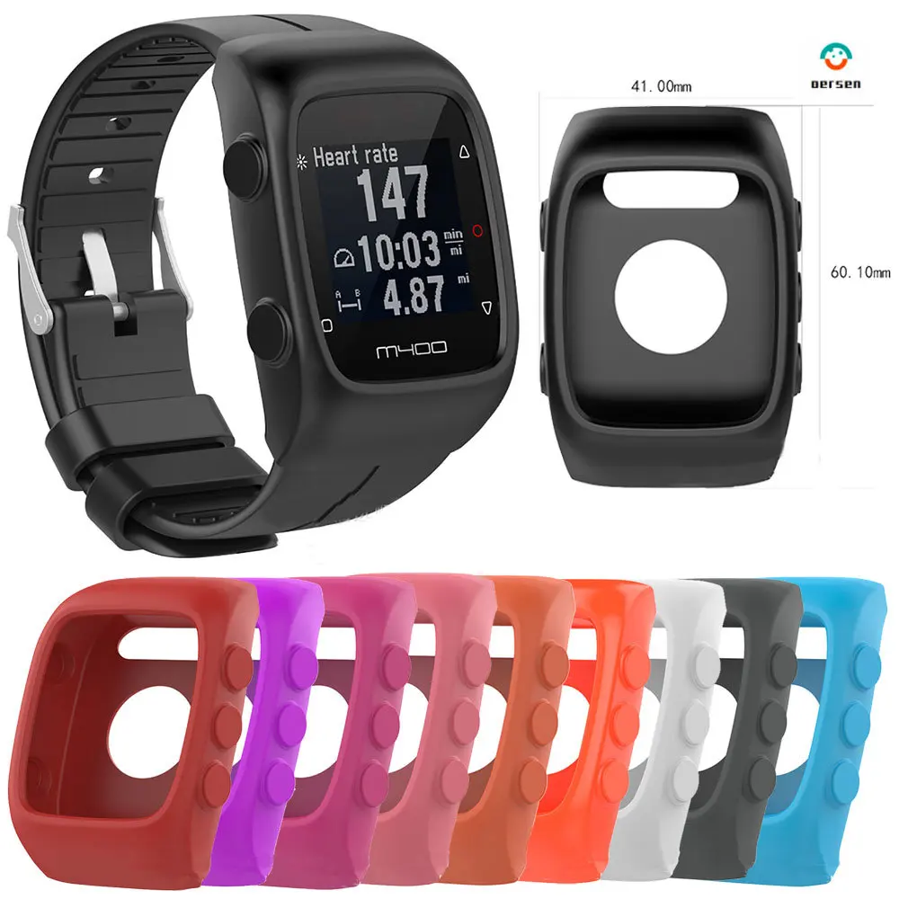 

Watch Case Cover For Polar M430 / Polar M400 Smart Watch Protector Silicone Case Bracelet Protective Watch rubber Cover
