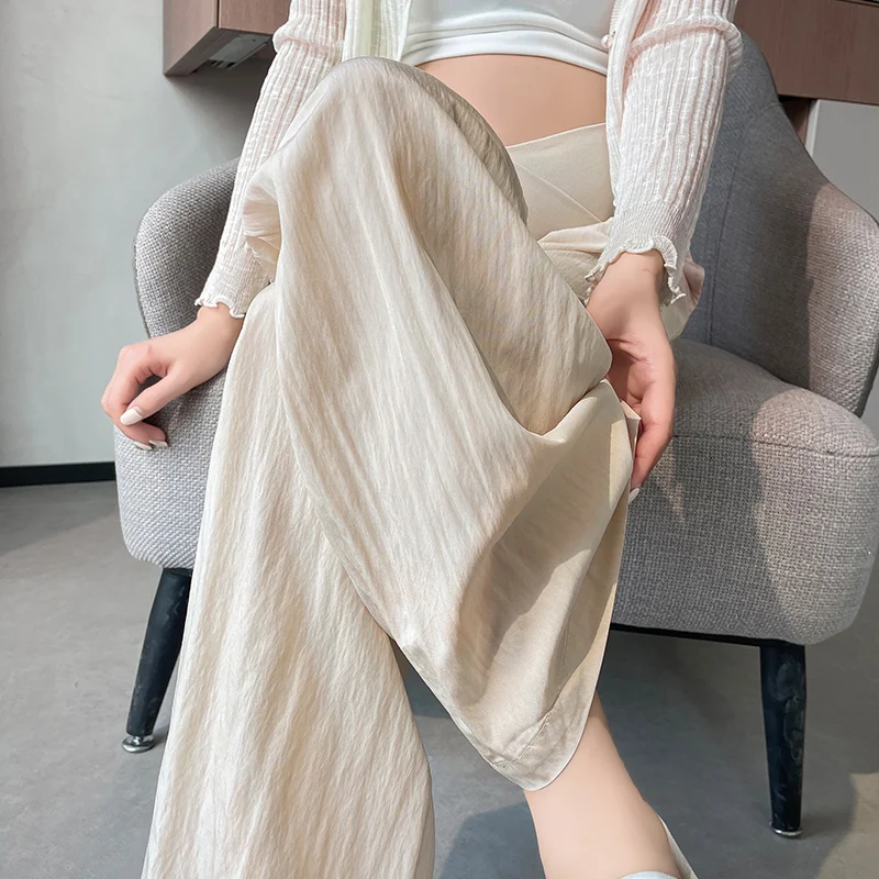 Maternity Pants Slouchy Style Wide Leg Loose Straight V Trousers For Maternity Summer Pregnant Women