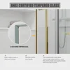 Shower Door 56-60" W × 76" H Glass Shower Door,Frameless Shower Doors with Handle and Seal Strip 4