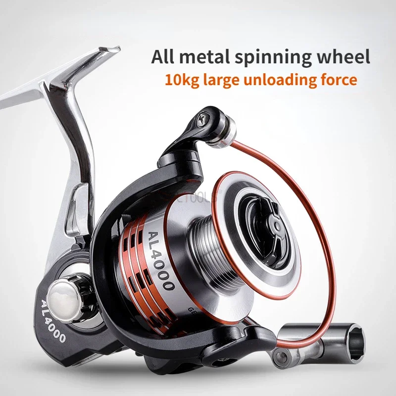 

Metal Spinning Wheel 5.0:1Speed Ratio Seamless Fishing Reel Metal Head Baitcasting Reel Ocean Rock Fishing Sea Pole Fishing Gear