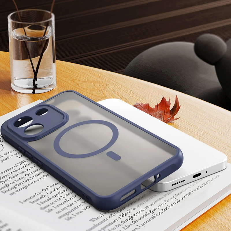 Magnetic Translucent Frosted Matte Waterproof Phone Case