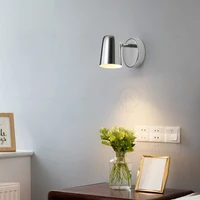 Applique Murale en Argent Galvanisé, Design Moderne, Angle Réglable, Idéal pour une Chambre à Coucher, un Bureau, un Salon ou une Chambre d'Enfant 4
