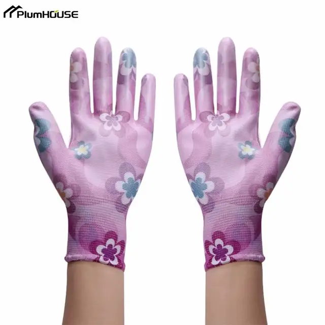Ültetési Udvar Tisztítása Pálma Bevonatú Virágkesztyűs Nők Nem Csúszás Kesztyű Háztartási Munkavédő