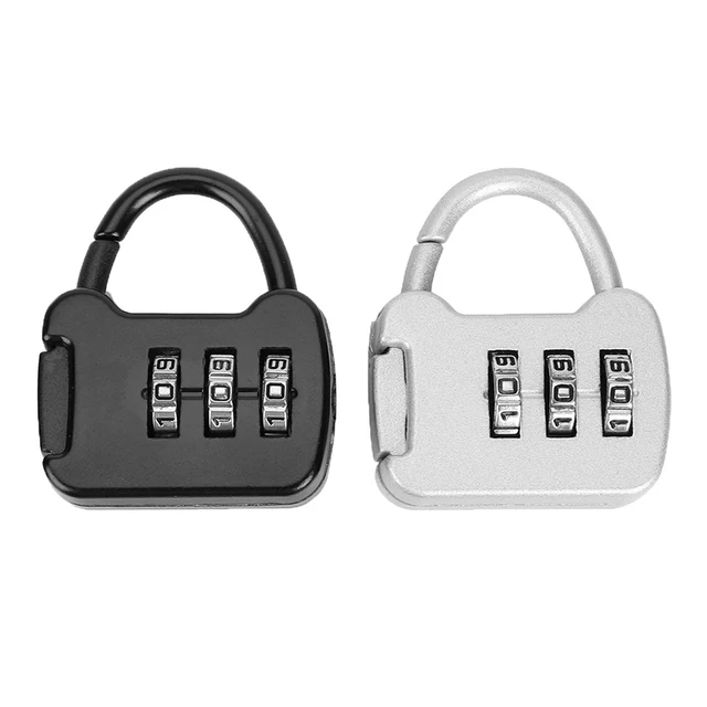 3 Digit Padlock Mini Case Lock Multi-Function Suitcase Lock Metal Luggage Lock Anti-theft with Code for Backpack Locker 5