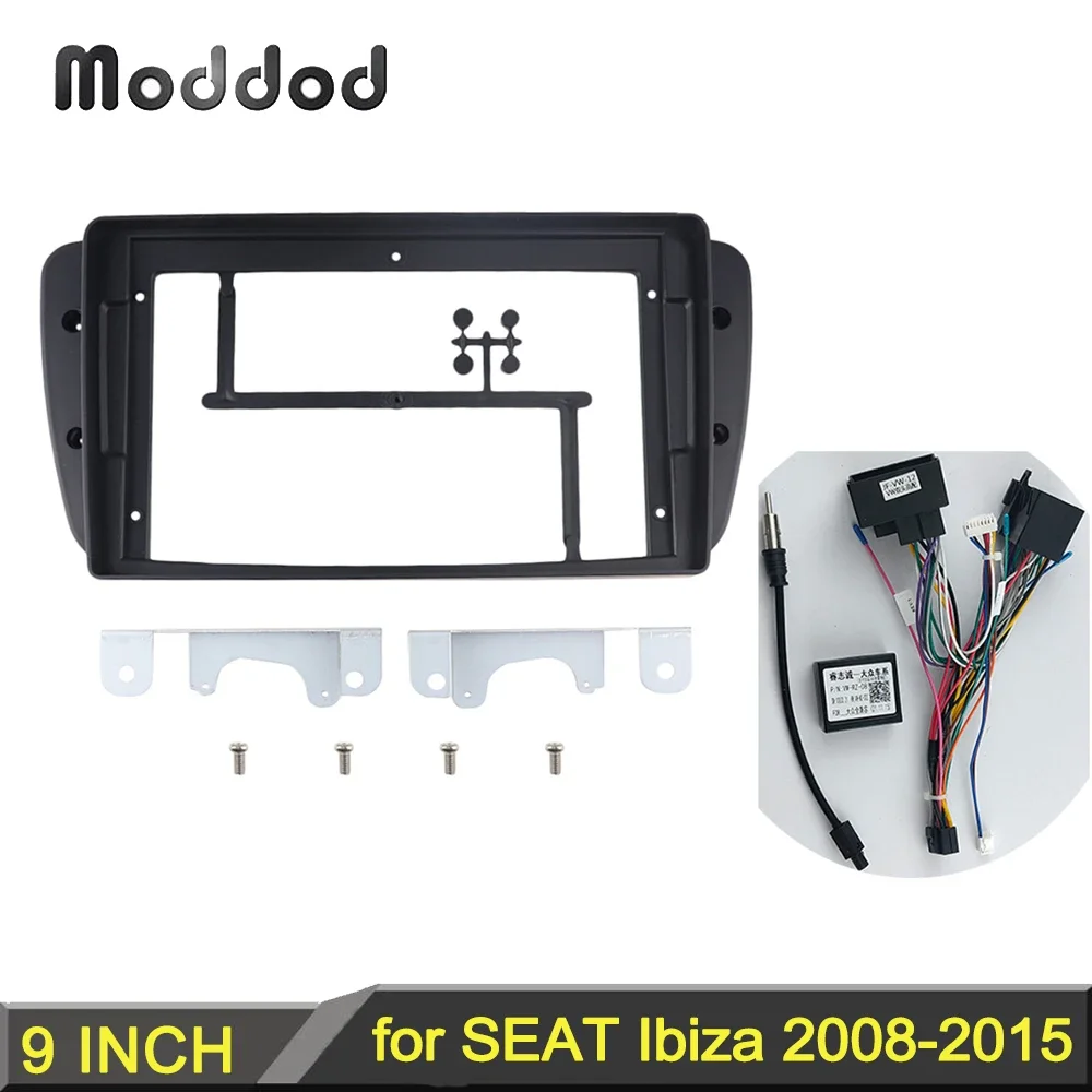 Kit de marco de Radio de coche Android 2 Din para Seat Ibiza 6J 2009-2013,  Panel de tablero estéreo automático, unidad principal de montaje, bisel  embellecedor de Fascia - AliExpress