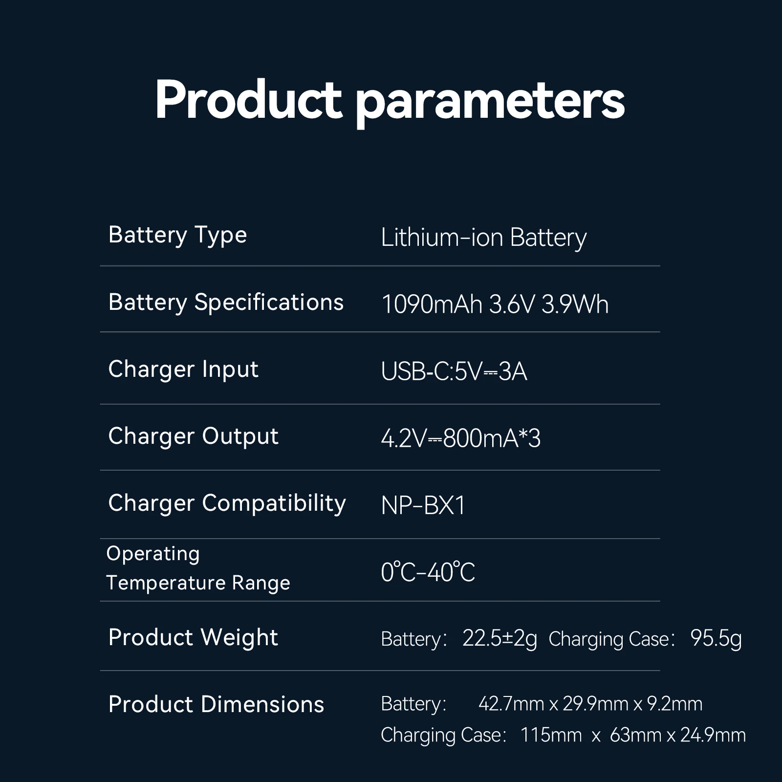 Way Fast Charger Box para Sony Np-bx1 Bateria Sony Fdr-x3000r Zv1 Rx100 m7 As300 Hx400 Hx60 Wx350 As300v e Outros Telesin3 - Image 4