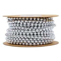 Gold Round Mini Beads Chain Garland for Wedding and Party Decoration - DIY Jewelry Accessories (Silver)