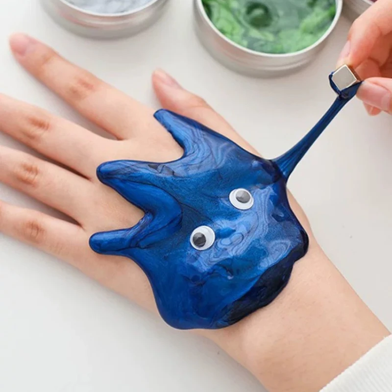 Magnetic DIY Slime Accessories Ferrofluid Magnet Clay Mud Playdough kids toys Plasticine Rubber toys slime kit modelling clay fluffy slime