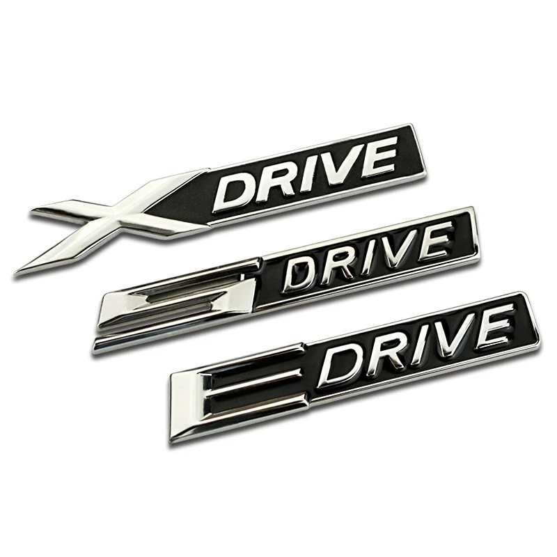 3D Metal Car Emblem Badge Sdrive Edrive Xdrive Fender Sticker Per Bmw E46 E39 E60 E90 F10 F30 E36 X1 X3 X6 X5 X7 Accessori