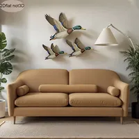 3Pcs Mallard Duck Wooden Wall Decor, Flying Duck Wall Art for Rustic Home Decoration 4