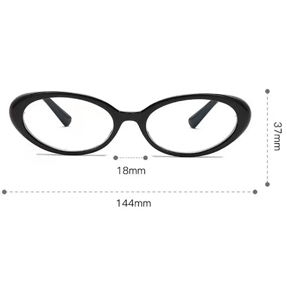 Finished Myopia Glasses Women Unisex Prescription Eyewear Small Ellipse Frame No Makeup Nearsighted Eyeglasses Anti-blue Light - 2