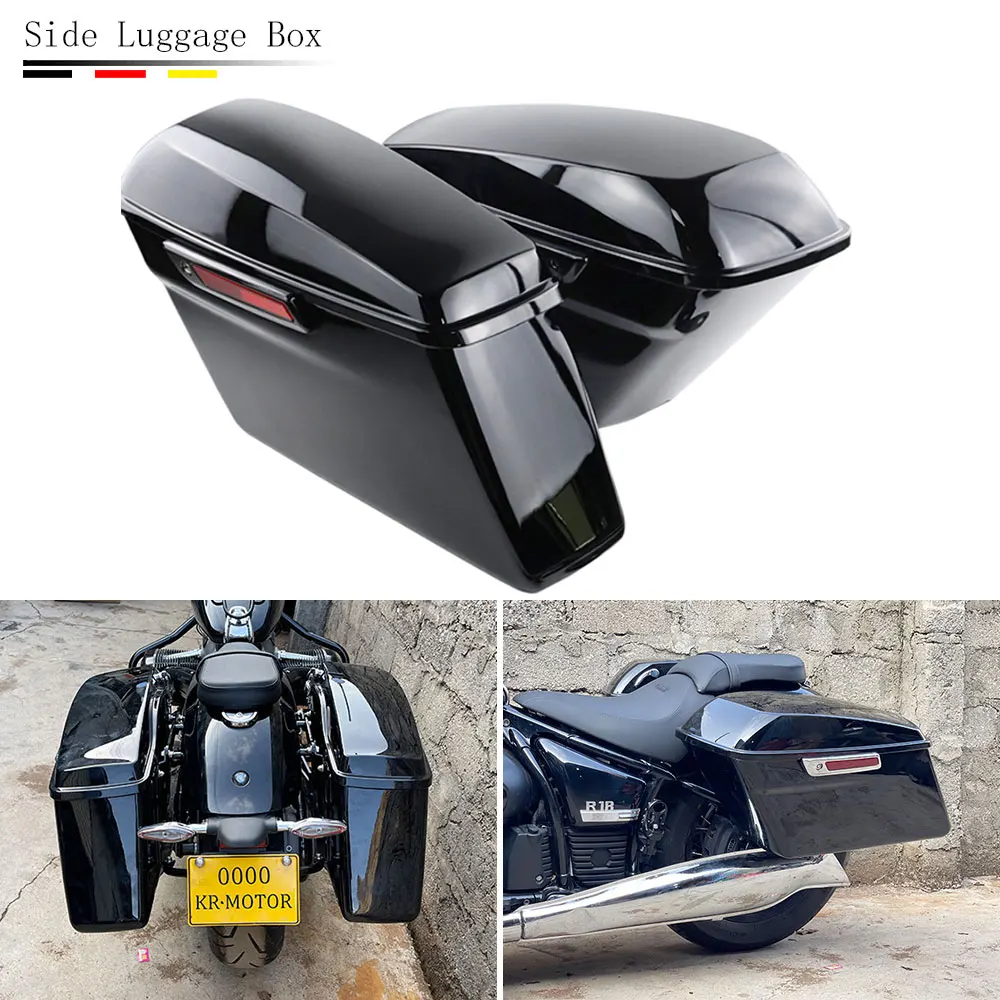 Motorcycle R18 Side Luggage Box 30L Case Tail Saddlebag Trunk Tool