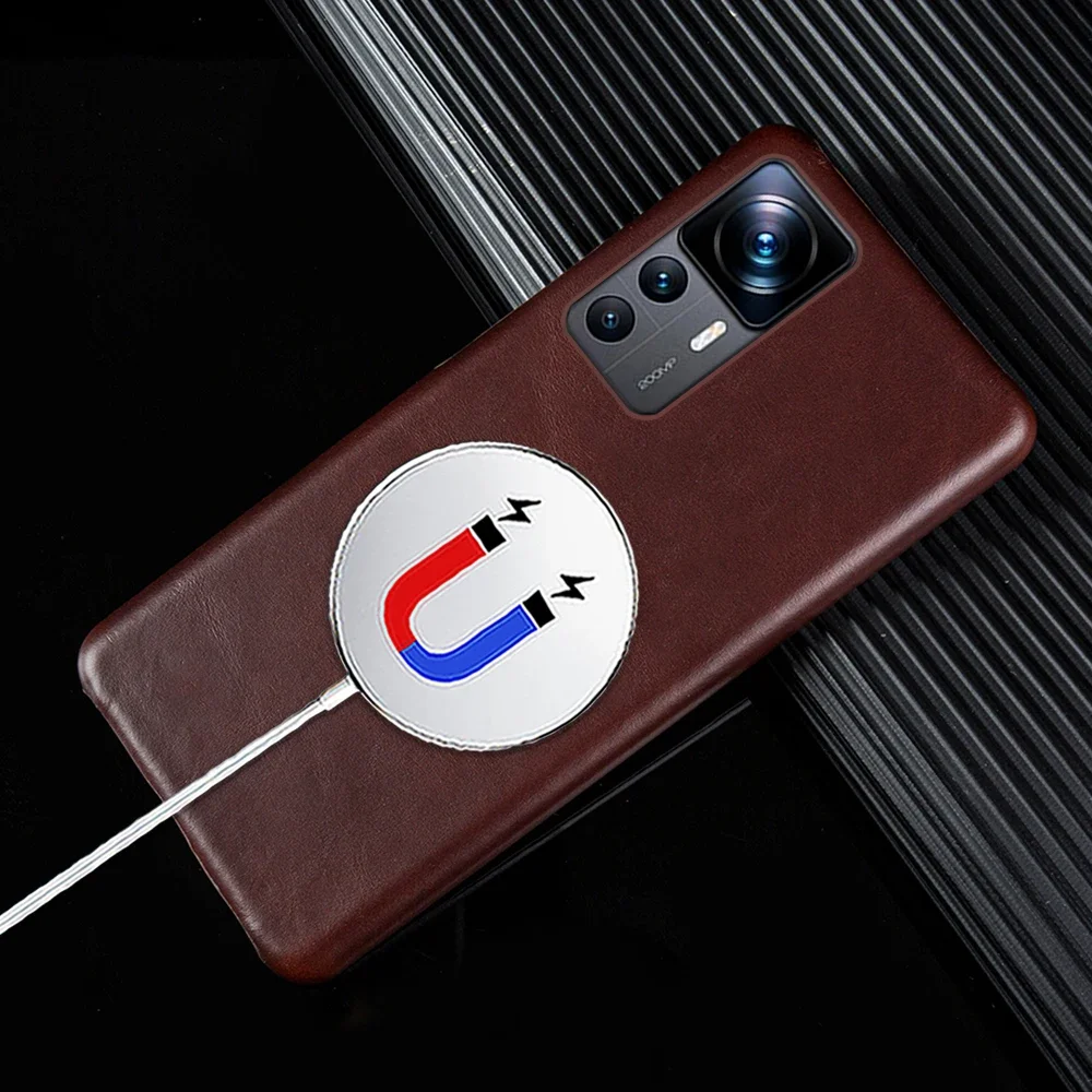 Handmade Genuine Leather Oil Wax Phone Case with Unique Pattern