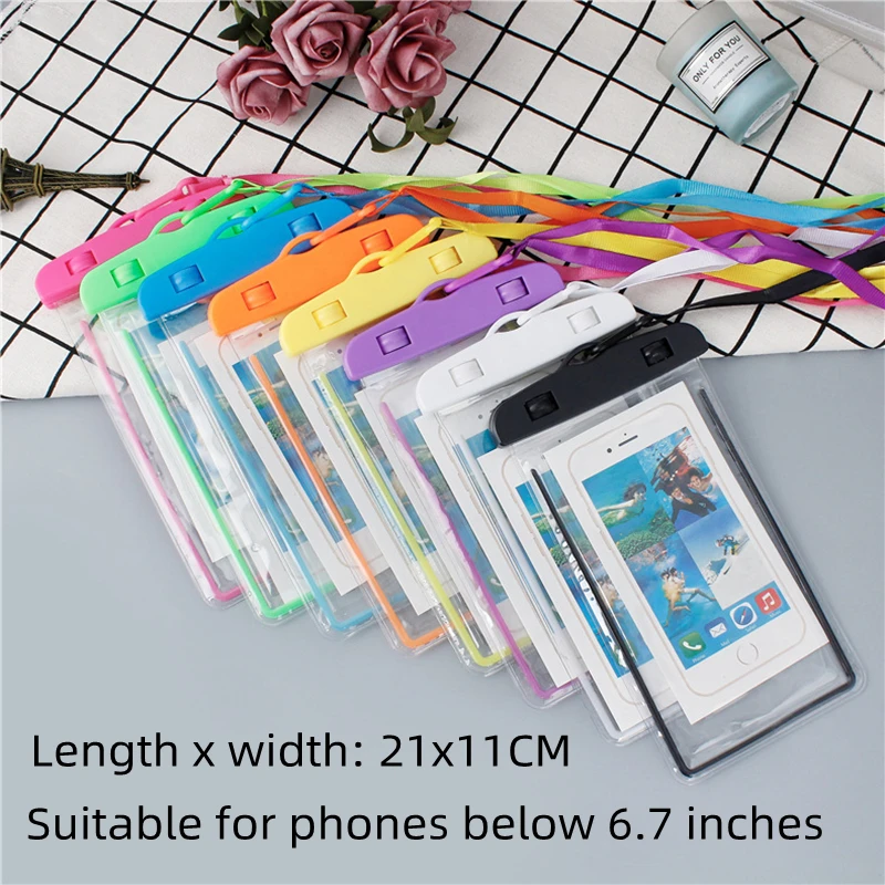 Phone Case Universal Clear Waterproof for iPhone 13 12 11 Pro Max X Xs XR 7 8 Xiaomi Huawei Samsung
