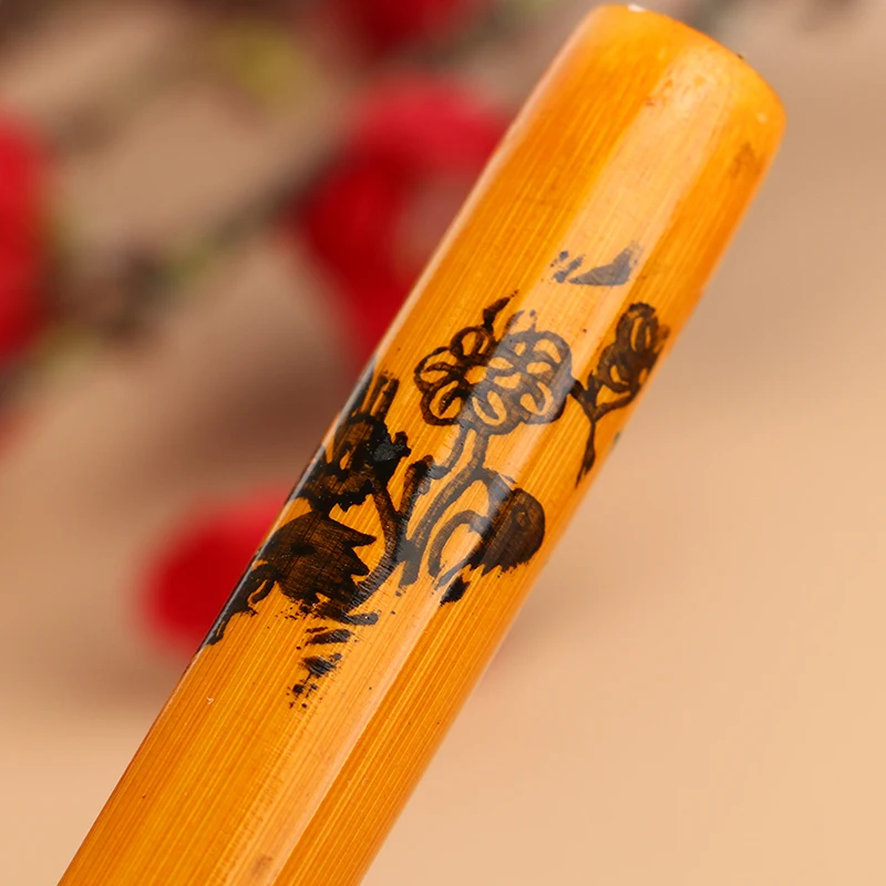 Description Picture 3 of itemChinese Traditional 6 Holes Bamboo Flute Instrument Vertical Flute Clarinet Student Musical Instrument Wood Color For Beginner