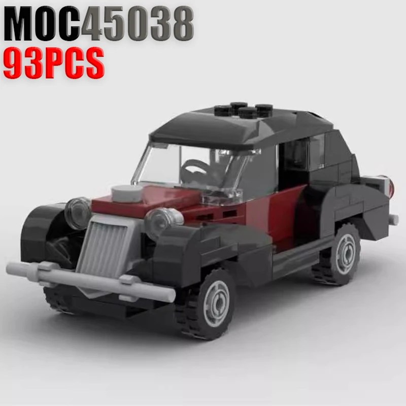 

MOC City Vintage Car Model Building Blocks Kit Sedan Vehicle Bricks Assemble Toys Boys Gift