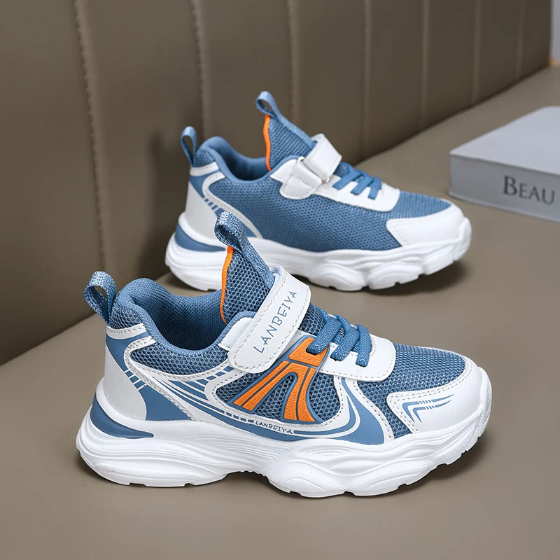 New Boy Girl Shoes Hot Selling Breathable Children Sneakers Comfort Soft Running Shoes Classic Simple Color Blocked Casual Shoes