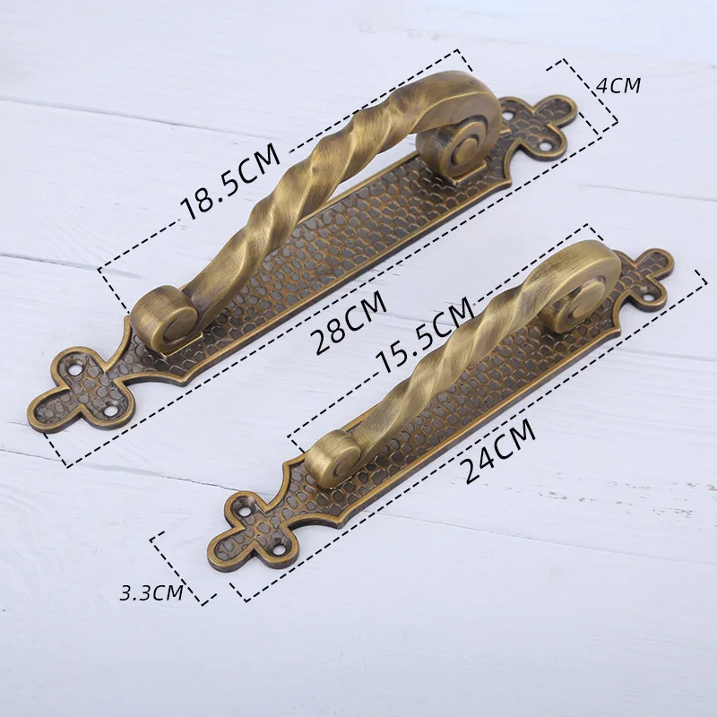 European Style Retro Brass Door Handles Living Room Bedroom Bronze Door Handles for Interior Doors Handles for Furniture